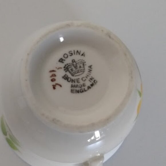 Rosina Tea Cup and Saucer Bone China Made in England - Picture 12 of 12